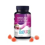 Комплекс Иммун, Livs (Ливс) 2.35 г 90 шт Immune System пектиновые мармеладные пастилки с бузиной прополисом и эхинацеей (со вкусом фруктов и ягод) аромат малины