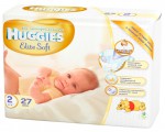 Подгузники, Huggies (Хаггис) 4-7 кг №27 элит софт