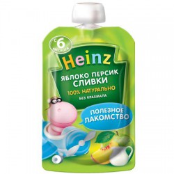 Пюре Heinz яблоко персик сливки 90 г