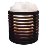 Светильник соляной, 2 кг деревянный с узором невесомость круглая