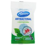 Салфетки влажные, Smile (Смайл) 15 шт антисептик с соком подорожника